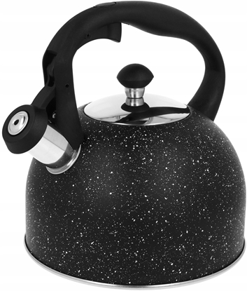 Attēls no Brunbeste Czajnik na gaz i indukcj 2.5 L stalowy z gwizdkiem czarny BRUNBESTE BB-1336