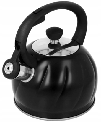 Attēls no Brunbeste Czajnik na gaz stalowy z gwizdkiem 1.8L indukcja czarny BRUNBESTE BB-2386