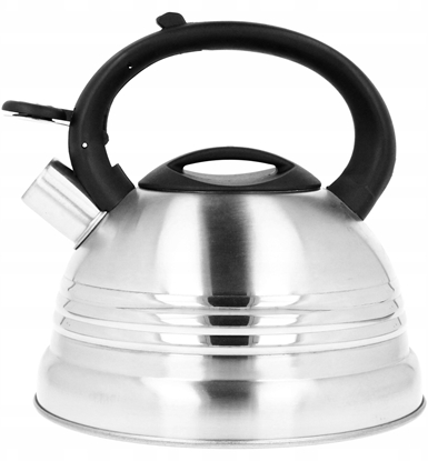 Attēls no Brunbeste Czajnik na gaz stalowy z gwizdkiem 2.7L indukcja srebrny BRUNBESTE BB-2358