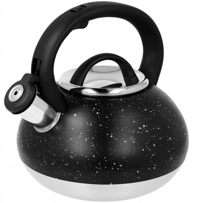 Attēls no Brunbeste Czajnik stalowy z gwizdkiem 2.0L indukcja gaz czarny marmurek BRUNBESTE BB-2397