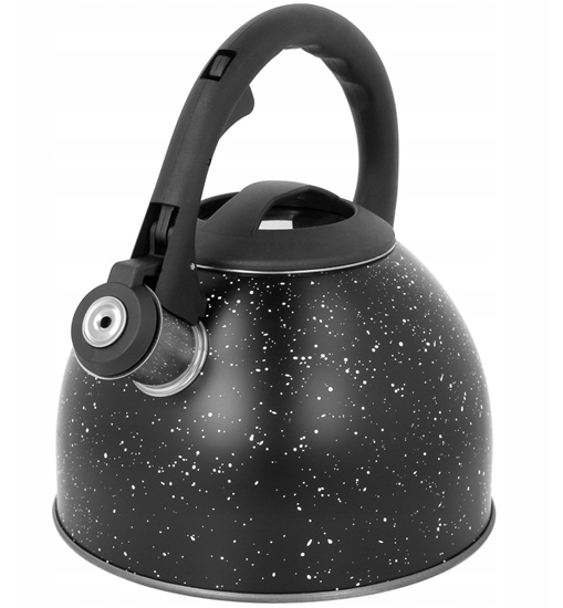 Picture of Brunbeste Czajnik stalowy z gwizdkiem 2.5L indukcja gaz czarny marmurek BRUNBESTE BB-2440