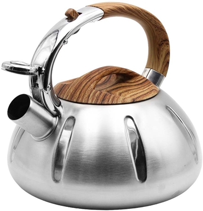 Attēls no Brunbeste Czajnik stalowy z gwizdkiem duy 3L na indukcj ze obieniami BRUNBESTE BB-2433