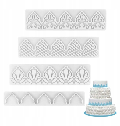 Attēls no Brunbeste Szpatuki cukiernicze strukturalne dekoracyjne do tortu ciasta 4-ele BRUNBESTE BB-3266