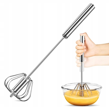 Attēls no Brunbeste Trzepaczka do jajek obrotowa stalowa metalowa Ø6cm x 26 BRUNBESTE BB-3185