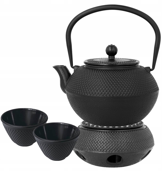 Picture of Brunbeste Zestaw zaparzacz eliwny z podgrzewaczem i kubeczkami do herbaty 1.2L BRUNBESTE BB-2488