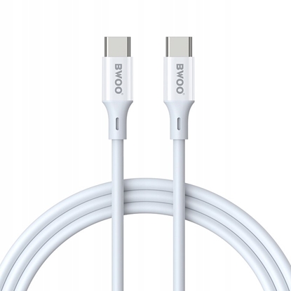 Attēls no BWOO Cable USB-C - USB-C 2m 60W ABS + TPE white