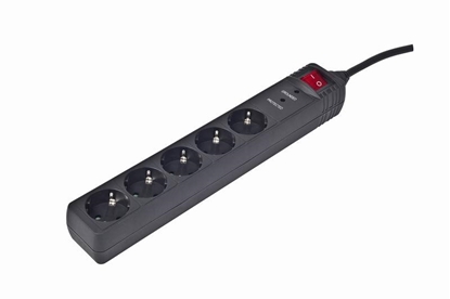 Attēls no CABLE POWER EXTENSION 1.5M/5OUTL SPG5-C-5 GEMBIRD