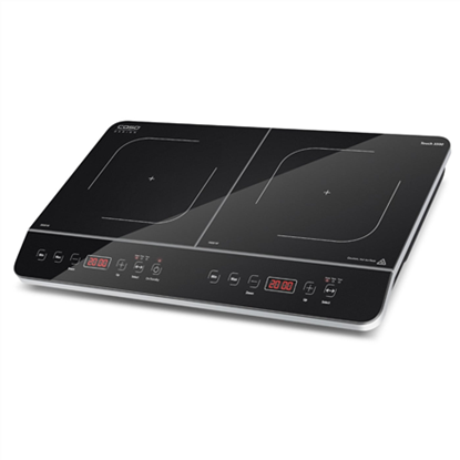 Attēls no Caso  Hob  Touch 3500  Induction  Number of burners/cooking zones 2  Touch control  Timer  Black  Display