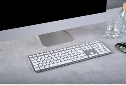 Picture of cherry KW 9100 SLIM FOR MAC KEYBOARD/WIRELESS SILVER PAN-NORDIC