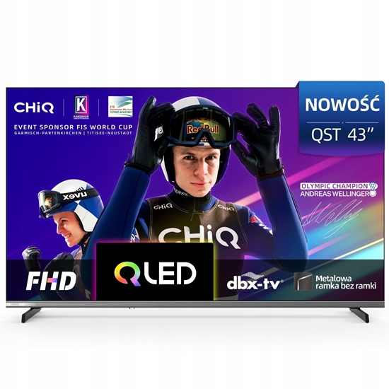 Изображение CHiQ L43QST TV 43", FHD, QLED, ultratenká, Android14, Dolby Audio, Frameless
