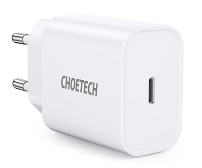 Attēls no Choetech USB wall charger Type C PD 20W White