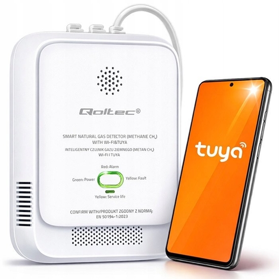 Изображение Czujnik wycieku gazu ziemnego | detektor CH4 | NG | Tuya | Wi-Fi | alarm 85dB | LED 