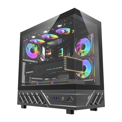 Изображение Obudowa Darkflash Obudowa komputerowa DarkFlash DS950 (czarna) + 6 wentylatorów