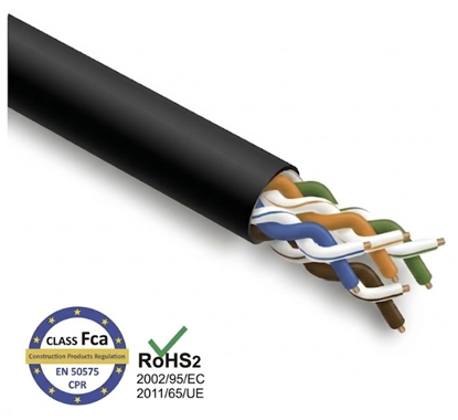 Attēls no Datortīklu kabelis, STEINMARK, CAT5E UTP, ārdarbu montāžai, mitrumizturīgs ar želeju, 305m