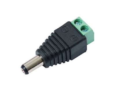 Attēls no DC spraudnis uz skrūves terminālu, PC male 5.5/2.1mm