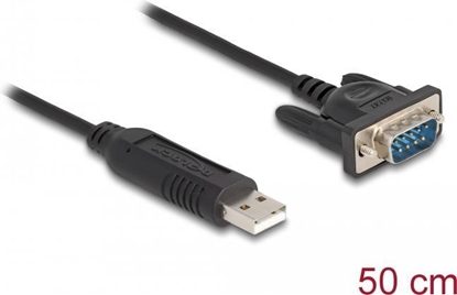 Picture of DeLOCK 66461 USB 2.0 to serial RS-232 adapter with compact serial connector housing 50 cm
