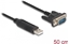Attēls no DeLOCK 66461 USB 2.0 to serial RS-232 adapter with compact serial connector housing 50 cm