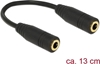Picture of Delock Adapter Audio Stereo Jack 3.5 mm 4 pin female > female 13 cm