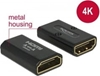 Picture of Adapteris HS HDMI ar tīklu  A F > A F, 4K, melns, Delock