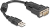 Изображение Delock Adapter USB 2.0 Type-A to 1 x Serial RS-232 D-Sub 9 pin male with ferrite core 0.25 m