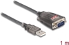 Picture of Delock Adapter USB 2.0 Type-A to 1 x Serial RS-232 D-Sub 9 pin male with nuts with 3 x LED 1 m