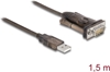 Picture of Delock Adapter USB 2.0 Type-A to 1 x Serial RS-232 D-Sub 9 pin male with screws 1.5 m