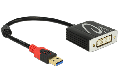 Picture of Delock Adapter USB 3.0 Type-A male > DVI female