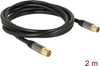 Picture of Delock Antenna Cable IEC Plug > IEC Jack RG-6/U 2 m black