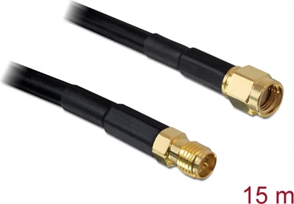 Picture of Delock Antenna Cable RP-SMA Plug > RP-SMA Jack CFD/RF200 15 m low loss