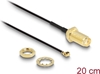 Изображение Delock Antenna Cable SMA jack bulkhead to I-PEX Inc., MHF® I plug 1.13 20 cm thread length 10 mm