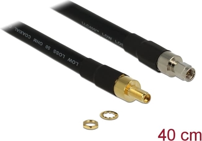 Picture of Delock Antenna Cable SMA plug > SMA jack CFD400 LLC400 0.4 m low loss
