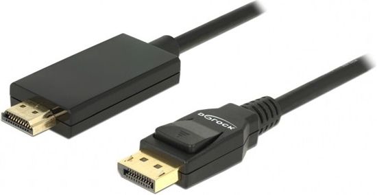 Picture of Delock Cable DisplayPort 1.2 male > High Speed HDMI-A male passive 4K 30 Hz 5 m black