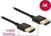 Picture of Delock Cable High Speed HDMI with Ethernet - HDMI-A male > HDMI-A male 3D 4K 0.25 m Slim High Quality