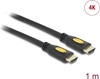 Picture of Delock Cable High Speed HDMI with Ethernet - HDMI-A male > HDMI-A male 4K 1.0 m