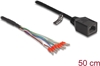 Изображение Delock Cable RJ45 jack to wire end ferrules Cat.5e 50 cm black