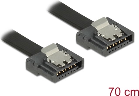Picture of Delock Cable SATA FLEXI 6 Gbs 70 cm black metal