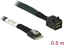 Attēls no Delock Cable Slim SAS SFF-8654 4i > Mini SAS HD SFF-8643 50 cm