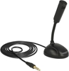 Изображение Delock Condenser Microphone Omni-Directional for Smartphone / Tablet with gooseneck 3.5 mm 4 pin stereo jack male + 3.5 mm stereo jack female