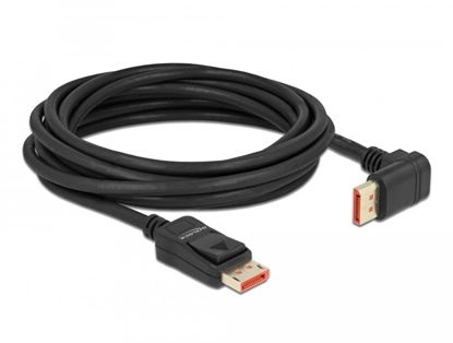 Picture of Delock DisplayPort cable male straight to male 90° upwards angled 8K 60 Hz 5 m