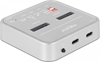 Picture of Delock Docking Station for 1 x M.2 NVMe SSD + 1 x M.2 SATA SSD with SD Express (SD 7.1) Card Reader and Clone Function