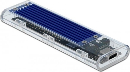 Picture of Delock External Enclosure for M.2 NVME PCIe SSD with USB Type-C™ female transparent
