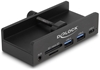 Picture of Delock External USB 5 Gbps 3 Port Hub 2 x USB Type-A, 1 x USB Type-C™ and 2 Slot Card Reader with Locking Screw