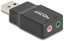 Изображение Delock External USB Sound Card with USB-A male to 2 x 3.5 mm Stereo jack Plug & Play audio adapter black