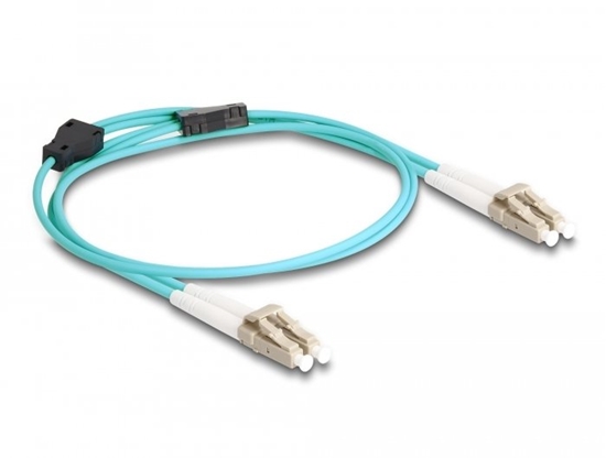 Picture of Delock Fiber Optical Cable with metal armouring LC Duplex to LC Duplex Multi-mode OM3 1 m