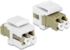 Изображение Delock Keystone Module LC Duplex female to LC Duplex female beige / white