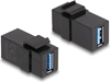 Picture of Delock Keystone Module USB 5 Gbps A female to USB 5 Gbps A female black (1:1)