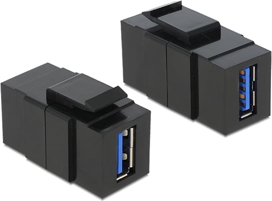Picture of Delock Keystone Module USB 5 Gbps Type-A female to Type-A female black