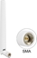 Attēls no Delock LTE Antenne SMA plug 1 - 2,5 dBi omnidirectional with flexible joint white