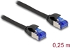 Изображение Delock RJ45 Network Cable Cat.6A S/FTP Slim 0.25 m black