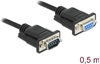 Picture of Delock RS-232 Cable Serial D-Sub9 male to female with narrow plug housing 0.5 m